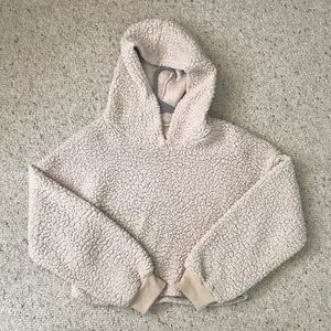 Cropped Fuzzy Hooodie